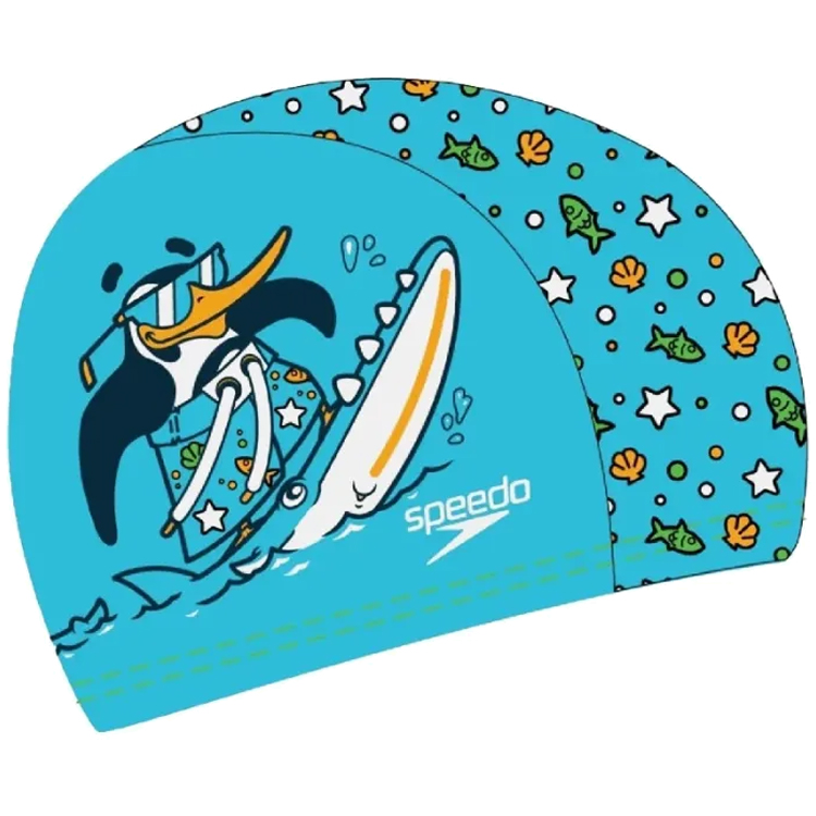 Casca de inot textil Speedo PRINTED POLYESTER CAP IU 8-1224114675 Albastru deschis photo 2